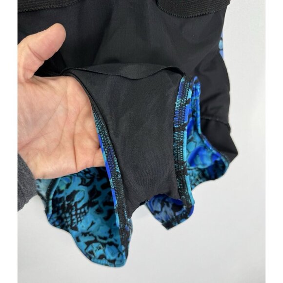 Miraclesuit Reptile Animal Print Swimsuit Women’s 16 Blue One Piece Soft Cup Bra - Picture 5 of 11